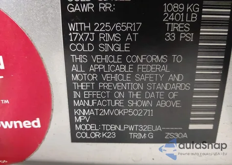 2019 Nissan Rogue S from USA, damaged, VIN KNMAT2MV0KP502711